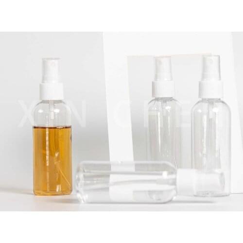 10pcs Spray Bottles Empty Plastic Clear Small Travel Bottles Fine Mist Atomizer for Perfume Cosmetic 30ml/50ml/100ml Refillable