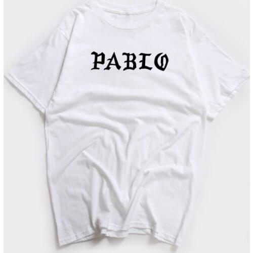 Kanye West PABLO T Shirt Men Women Summer Cool T-Shirts Season 3 Saint Pablo Letter Print Tee Shirt Tour O-Neck Cotton Tee Tops