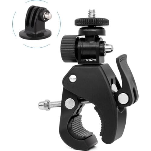 Mount Bike Bicycle Motorcycle Handlebar Handle Clamp Bar Camera Mount Tripod Adapter Screw Clip for Gopro Hero5/4/3+/3/2/1
