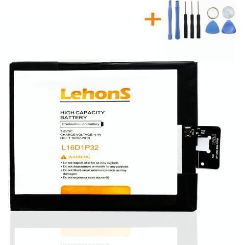 LehonS 1x L16D1P32 Batteries For Lenovo Phab2 Plus PB2 670N 670M 670Y PB2-670N PB2-670Y PB2-670M Battery 55g With Repair KIT