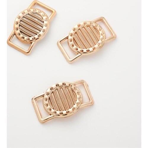 T-Shirt Clip Fashion Metal Clip Buckle,Decorative Silk Scarf Tie Ring,Clothes Corner Knotted Button Women Decorative Accessories