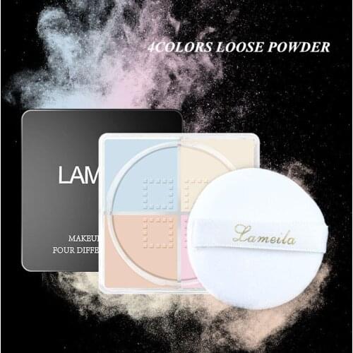 QIOAOUA New long-lasting makeup loose powder translucent powder oilcontrol natural ingredient setting powder brighten waterproof