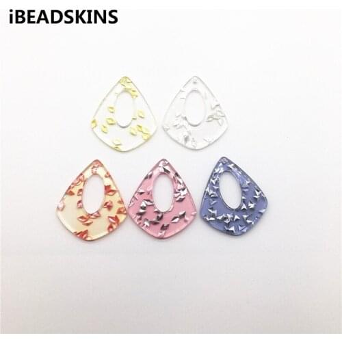 New arrival! 33x29mm 100pcs/lot clear acrylic drop-shape charms for stud earrings/earrings accessories/Earring parts DIY