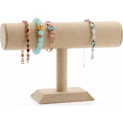 Enlightened Decor Imported Linen Yellow Bracelet-Watch Jewelry display Stand (Aydindecor)