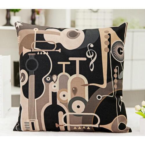Romantic European Abstract Painting Synthetic Pillowcase Linen Flax Office Back Neck Throw Pillow Case Hot