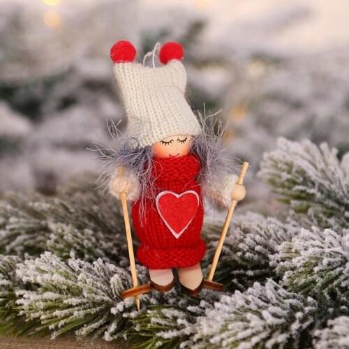 Christmas Decor Angel Santa Claus Ski Doll Christmas Tree Decoration for Home Navidad Ornaments Kerst Decor New Year Gifts Noel