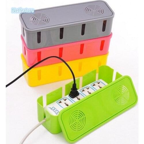 Family Plastic Power Cord Socket Storage Box Wire And Cable Power Cord Storage Box Heat Ddissipation Hole