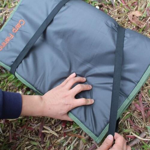 Waterproof Foldable Unhooking Mat Padded Landing Mat for Fish Protection Straps Pad Carp Fishing Tackle Army Green