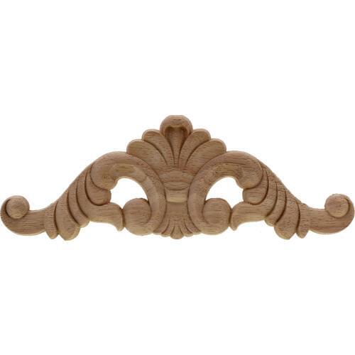VZLX Vintage Elegant Wood Carved Applique Frame Onlay Furniture Unpainted Multi-Patterns Home Decor Decoration Accessories