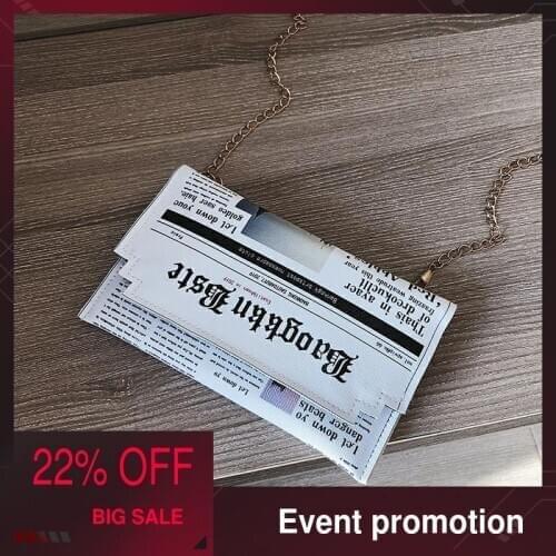 Bags for women 2020 Fashion Ladies Crossbody Bags High Quality handbags Luxury Messenger wallet Newspaper-shaped shoulder bag