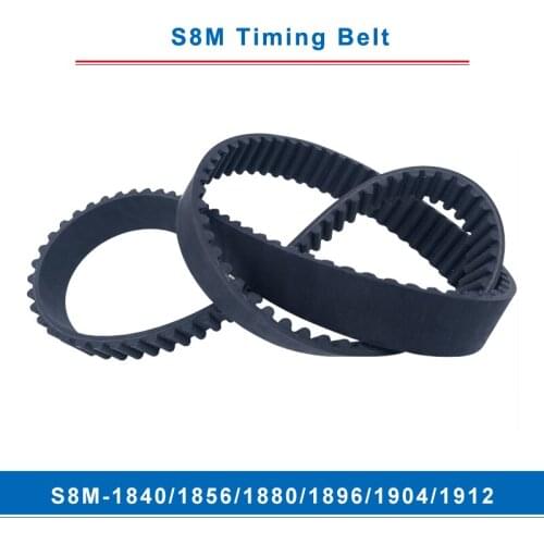 Timing belt S8M-1840/1856/1880/1896 /1904/1912 teeth pitch 8 mm circular teeth belt width 20/25/30/40 mm for 8M timing pulley