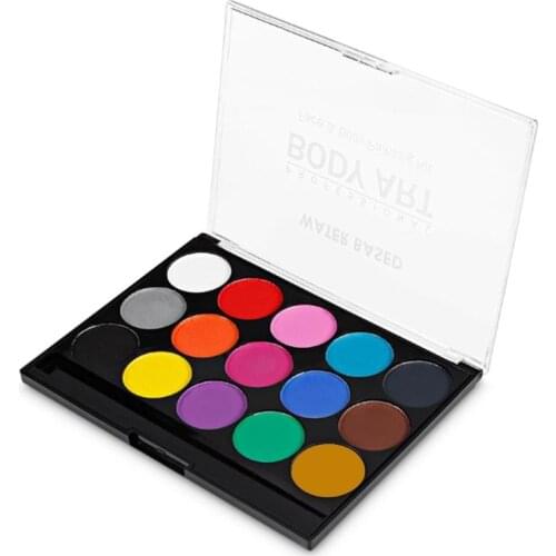 15 Colors Face Painting Body Makeup Non Toxic Safe Water Paint Oil Face Body Paint Painting Make Up Fancy Party Art Kit Christma