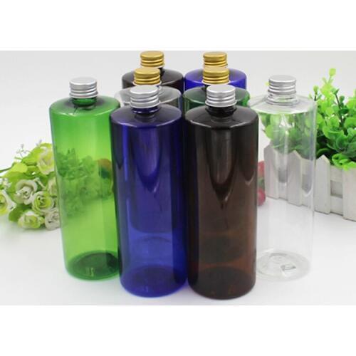 2/10pcs 500ml DIY Empty Clear Cosmetic Liquid Toner Bottle with Screw Aluminum Cap 500cc Makeup Refillable Package Sub bottling