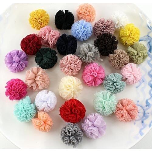 250pcs 22mm Tulle Pompoms mix colors-Colorful Handmade - Party Decor-Craft Supplies