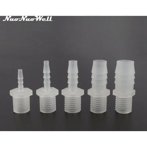 5pcs Food Grade M16 Male Thread to 4/6/8/10/12/14/16mm Soft Hose Straight Connector Air Pump Aquarium Pipe Fittings