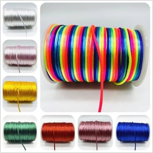 5yards 2.5mm Polyester Cord Rope Chinese Knot Macrame Cord Rope For Jewelry Making For Shamballa Bracelet