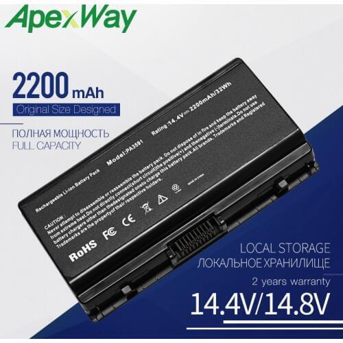 Apexway 4 Cells Laptop Battery PA3591U-1BAS PA3591U-1BRS FOR TOSHIBA Satellite L401 L402 L40 L45