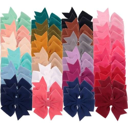 Yundfly 4" 40pcs/lot Soft Chiffon Hair Bows for Baby Girls Diy Headbands Hair Clips Newborn Children Headwear Hair Accessories