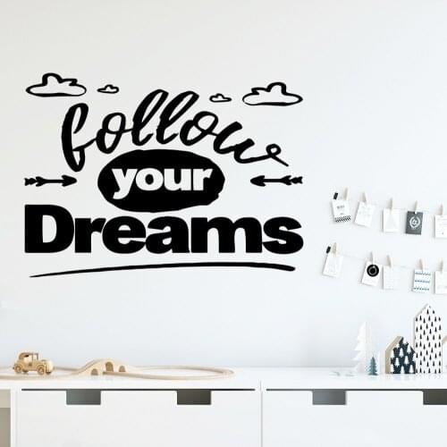 Free shipping dream Wall Stickers Modern Fashion Wall Sticker For Living Room Bedroom Vinyl Art Decal