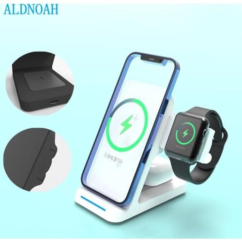 3 in 1 Fast Wireless Charger Dock Station Fast Charging For iPhone 12 12 Pro SE 11 XR XS for Apple Watch 6 5 4 3 For AirPods Pro