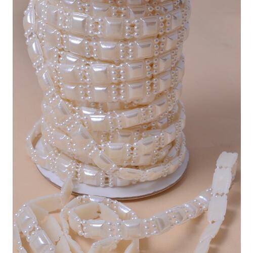 Size 10mm white pearl Beads 1 Meter Cotton Line Chain pearls Garland Wedding Party Decoration Bride Bouquet Accessories