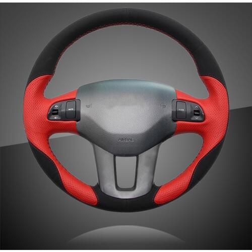 Car Steering Wheel Covers for Kia Sportage 3 2011-2014 Kia Ceed Cee'd 2010-2012 Interior Auto Braid On The Steering Wheel Cover