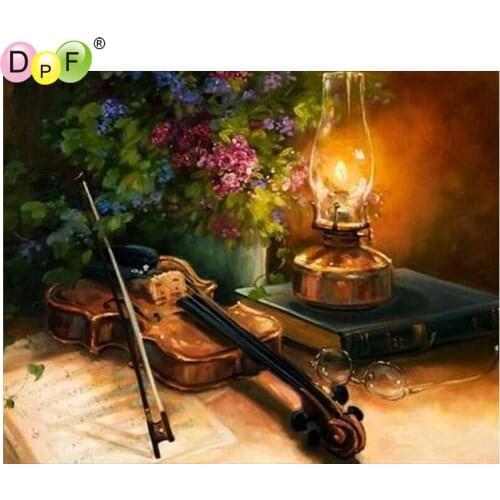 DPF DIY Jean and lights 5D square home decor diamond embroidery crafts diamond painting cross stitch needlework diamond mosaic