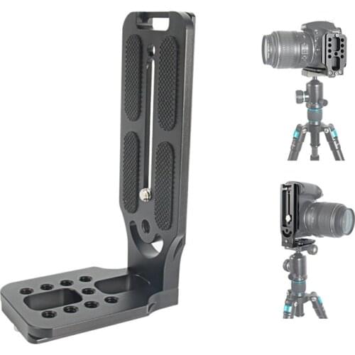L Shape Aluminum Alloy Photography Quick Release Plate Mount Holder Accessories for Ball Head Tripod Canon Nikon DSLR Cameras