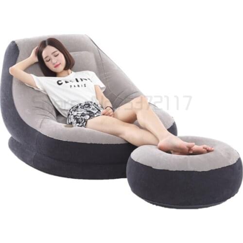 Lazy sofa single bean bag tatami bedroom balcony lounge chair sofa bed folding inflatable chair