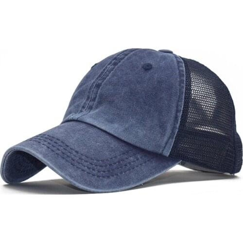 Summer Breathable Mesh Cap Womens Baseball Cap Horsetail Curved Brim Sun Hat for Woman Famale Outside Sport Running Hats Girls