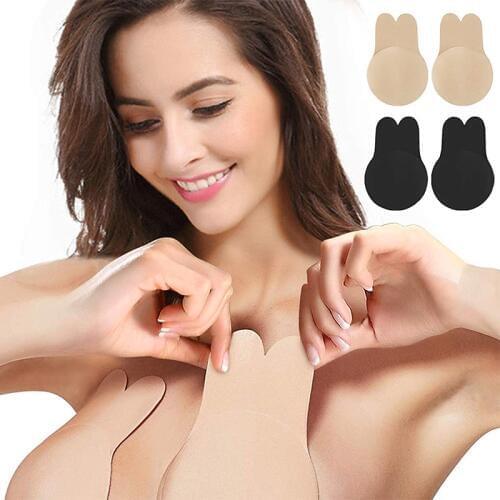 Fashion Reusable Bra Women Breast Petals Lift Nipple Cover Silicone Invisible Push Up Bra Tape Adhesive Strapless Stick On Bras
