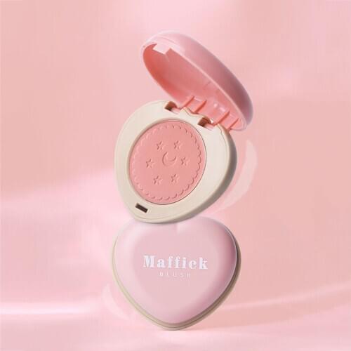 Single Color Love Heart High Color Rendering Shape Natural Lasting Powder Blusher Contour Cosmetic Cute Student Wind Nature