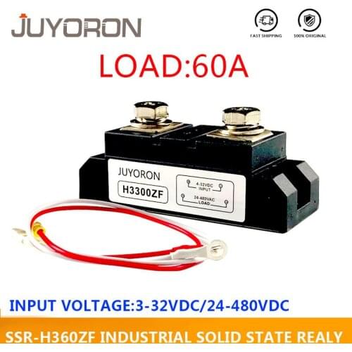 SSR-H360ZF LED Single Phase Solid State Relay 60A Industrial Relay with High Voltage for PLC Temperature Controller