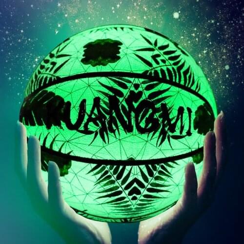 PU Glow In Dark Basketball Fluorescent Bright After Sun Shine Streetball Classic Size 7 Luminous Glowing Basketball Balls
