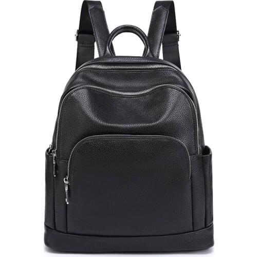 Anti-theft backpack with back opening Multi-layered pockets reasonable design Rucksack womens should bag Lady fashion Knapsack