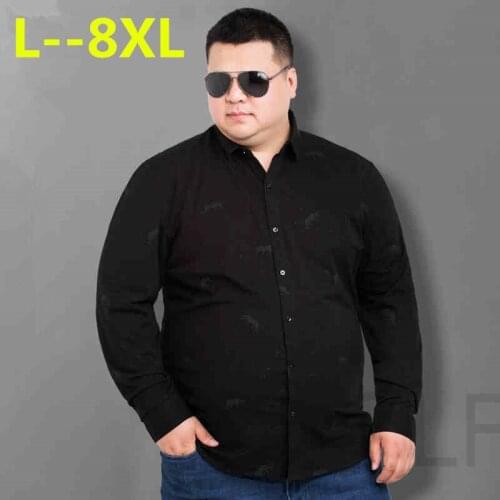 Plus 8XL 6XL 5XL New Autumn Fashion Brand Men Clothes Slim Fit Men Long Sleeve Shirt Men Polka Dot Casual Men Shirt Social