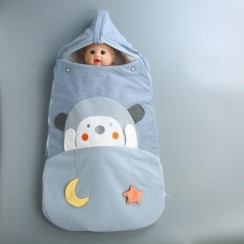 Baby Sleeping Bag Soft Warm Sleeping Sack Cute Cartoon Animal Outfit Cotton Anti-Kick Baby Blanket Suit For Newborn