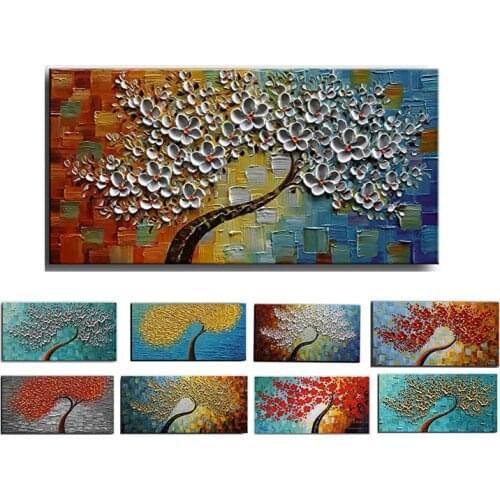 Thick knife flower abstract oil painting wall art home decoration picture hand painting on canvas hand painted without frame