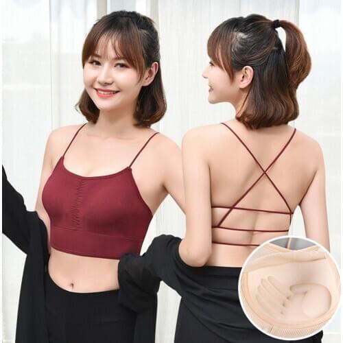 One size 2020 back wrapped chest open back camisole sexy fashion tube top sports vest new beautiful