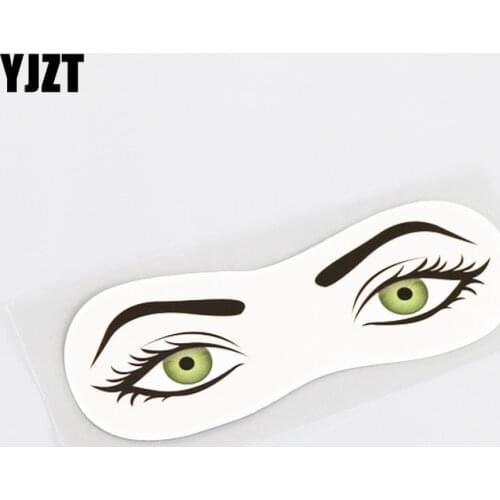 YJZT 14CM*5.1CM Funny Woman Eyes Personality Car Sticker Decal PVC 13-0491