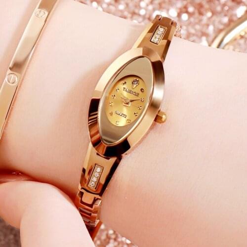 2020 Fashion Gold Diamond Women Watches Tungsten Steel Waterproof Clock Ladies Watch Crystal Female Wristwatch relogio feminino