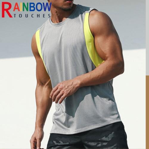 Rainbowtouches Summer Speed Sports Vest Mens Running Fitness Basketball Training Clothes Loose Breathable Marathon Vest