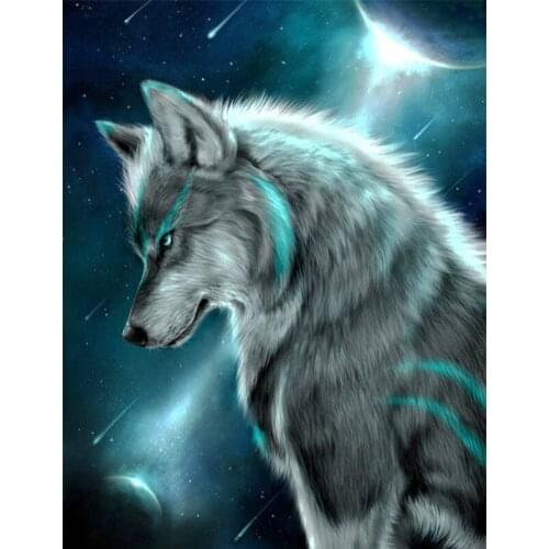 Animal,wolf,diamond embroidery,mosaic,wall decor,DIY,rhinestone,pasted,diamond painting,cross stitch,needle gifts--1-LH056