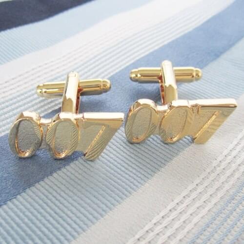 Gold 007 Cufflink 15 Pairs Wholesale Free Shipping