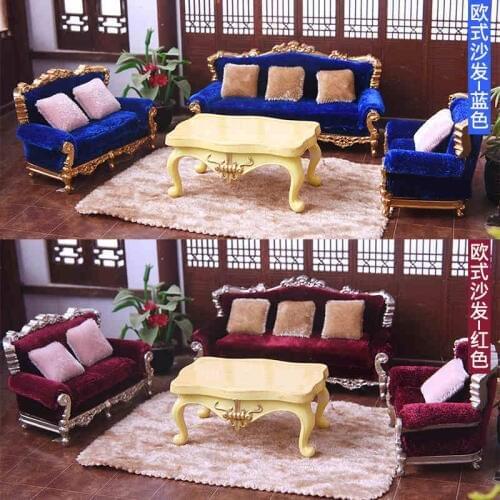 1/25 DIY Dollhouse Miniature Furniture Couch Sofa Cushion Set Model Toy