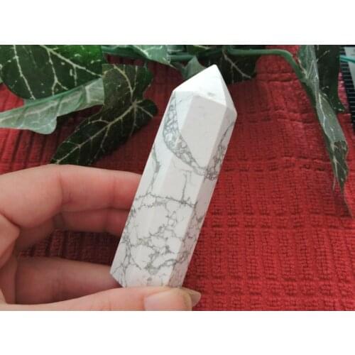 1pcs White Turquoise Wand Point Quartz Minerals Crystals Healing Gemstones Reiki Home Decorations