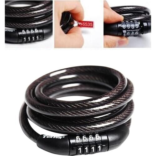 1pc Lock Bike Motorcycle Coded Lock Scooter Cycling 4 Password Security Lock