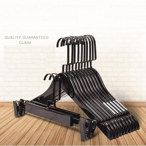 10pcs/lot black solid wood clothes rack adult non-skid wood clothes rack men and women children wood clothes rack