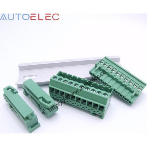100sets Pitch 5.08mm 12pin Screw Plug-in Terminal Blocks connector NS35mm Din Rail Mounting instead of NO:UMSTBVK 2.5/ 12-G-5.08