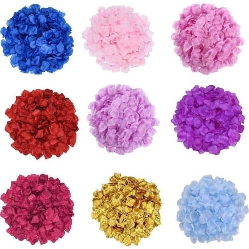 100Pcs/lot Artificial Silk Rose Petals Wedding Evening Party Decoration Rose Flowers Home Decor Accessory Gold Silver